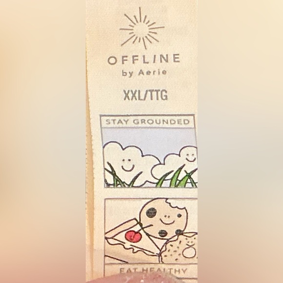 OFFLINE By Aerie Olive Green & White Chillside 3/4 Zipper Sweater - Picture 8 of 9